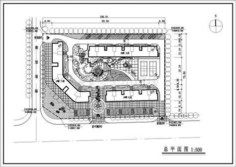 咸宁小区总体规划平面设计全套施工cad图_住宅小区_土木在线