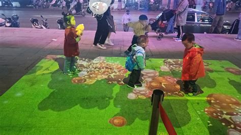 3D互动投影互动地面户外景区公园走廊儿童娱乐大型ar互动游戏设备-阿里巴巴