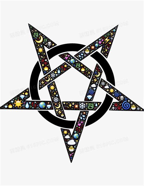 六芒星符号,特殊六角星符号,黑白六芒星符号_大山谷图库