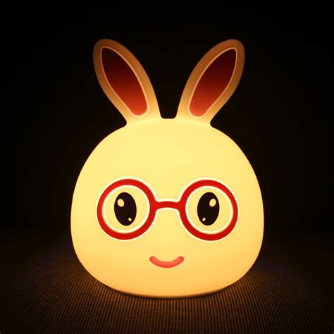 萌兔拍拍灯USB智能创意台灯卡通LED卧室照明充电硅胶小夜灯厂家 ...