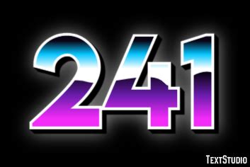 241 Text effect and logo design Number | TextStudio