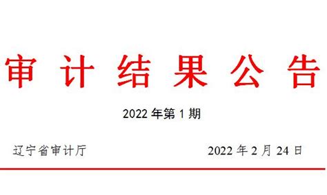 审计结果公告2022年第1期——辽宁省审计厅关于2021年第四季度重大政策措施落实情况跟踪审计结果的公告_审计报告和公告_盘锦市审计局