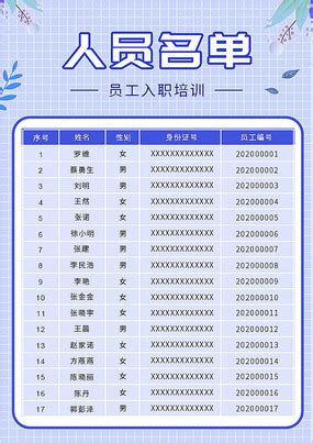 人员名单图片_人员名单设计素材_红动中国