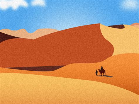 扁平沙漠|插画|插画习作|好圆圆 - 临摹作品 - 站酷 (ZCOOL)