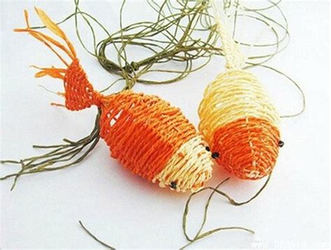详细的绳艺教学，钩针编织年年有余小金鱼 - 手工小制作 - 51费宝网
