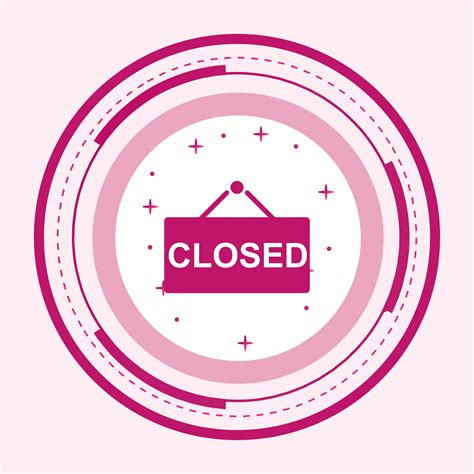 Closed Sign Icon Design 491438 Vector Art at Vecteezy