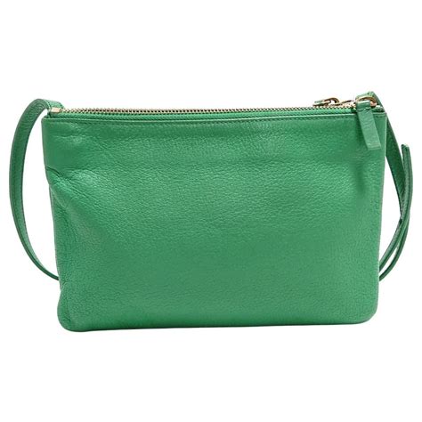 Céline Trio Green Leather ref.516270 - Joli Closet