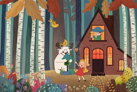森林里的小木屋|插画|儿童插画|贾佳Hazel - 原创作品 - 站酷 (ZCOOL)