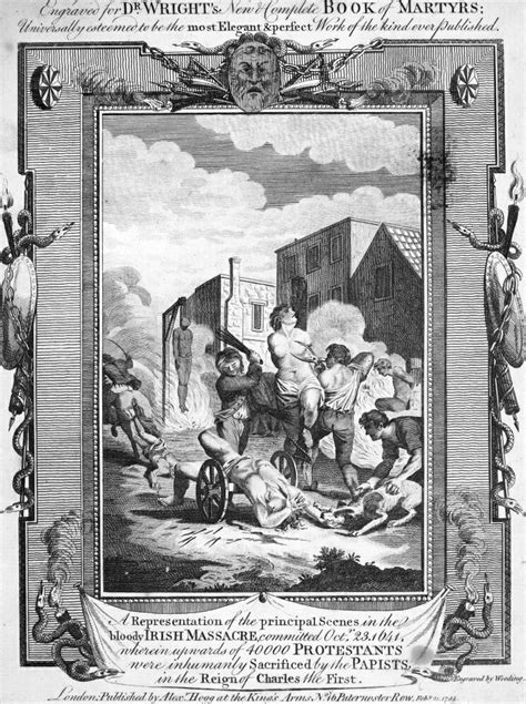 Irish Massacre 1641 Nprotestant Settlers From Scotland And England ...