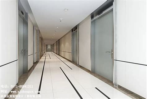 杭州现代办公楼大厅装修设计效果图案例-办公楼设计-浙江国富装饰