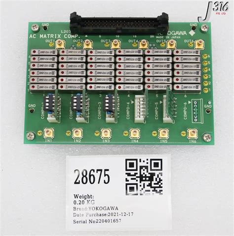 28675 YOKOGAWA PCB ASSY, AC MATRIX COMP. L2039YA-00 - J316Gallery
