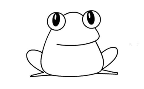 1一3岁青蛙画简笔画图片 点两个鼻孔画一个微笑的嘴~~