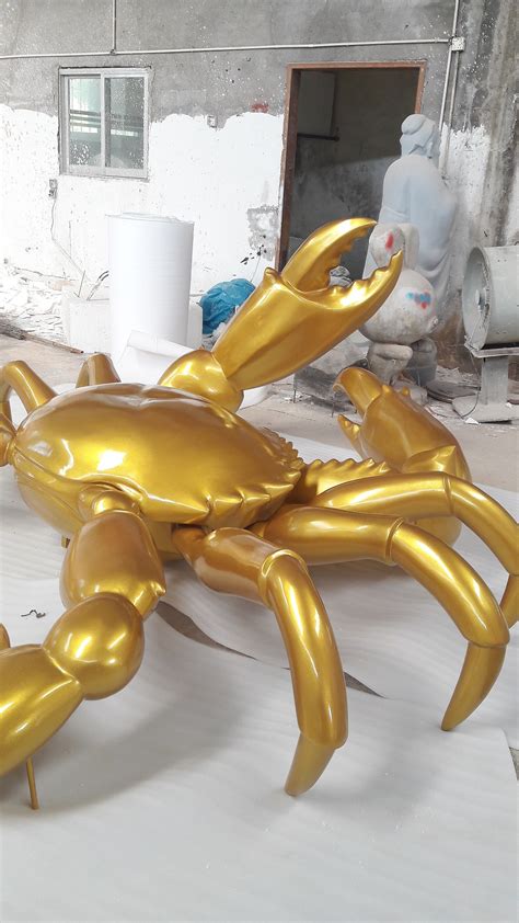海鲜主题螃蟹玻璃钢雕塑美陈装饰摆放|手工艺|其他手工|港城雕塑 - 原创作品 - 站酷 (ZCOOL)