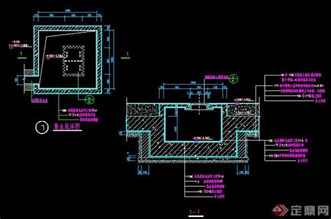 一份排水沟、集水坑、地下室外墙节点构造详细设计CAD图纸 - 下载 - 好图网