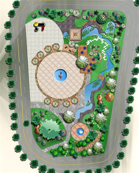 小区广场景观设计图免费下载 - 景观规划设计 - 土木工程网