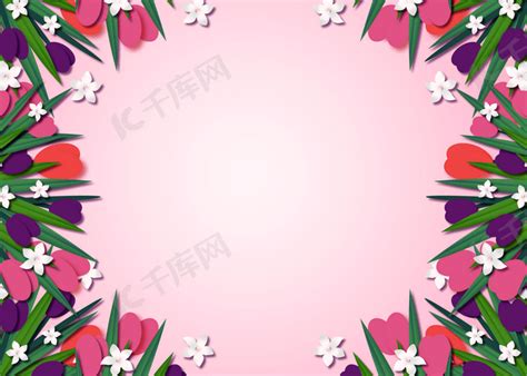 粉色主题母亲节花卉背景图片免费下载-千库网