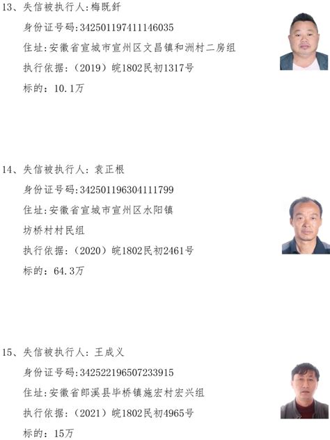 【宣法•失信名单】| 我院公布（2022年度第一期）失信被执行人个人信息_澎湃号·政务_澎湃新闻-The Paper