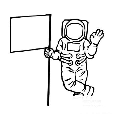 宇航员简笔画元素素材下载-正版素材401716196-摄图网