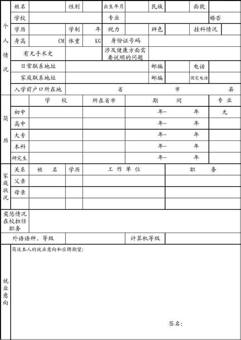 上海铁路局应聘登记表_word文档在线阅读与下载_文档网