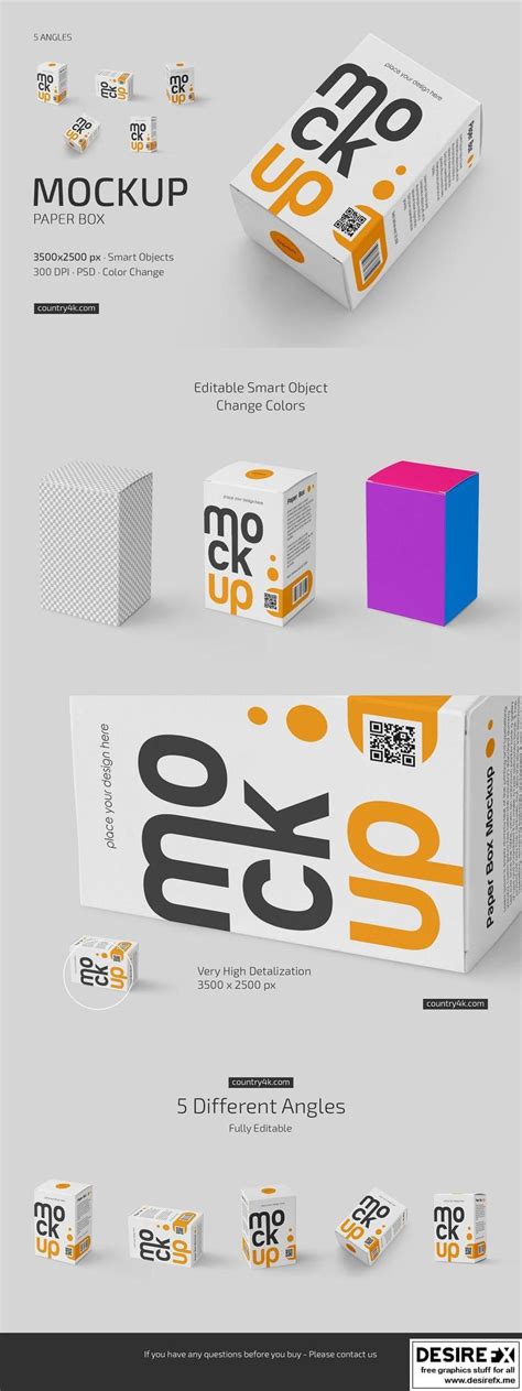 CreativeMarket - Paper Box Mockup Set - 12640630 » NitroGFX - Download ...