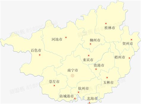 广西地图各市县,广西省52个县,广西放大_大山谷图库