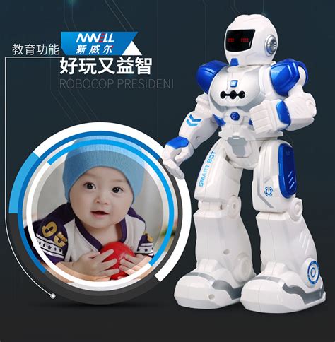 盈佳新威尔机械战警6088智能遥控机器人充电编程唱歌跳舞儿童玩具-阿里巴巴