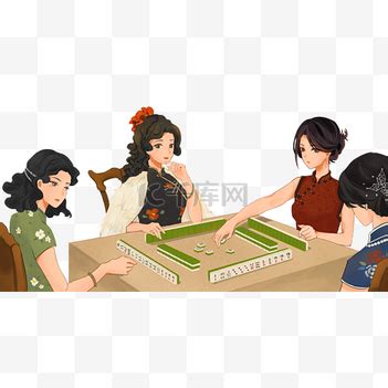 非主流打麻将头像女孩