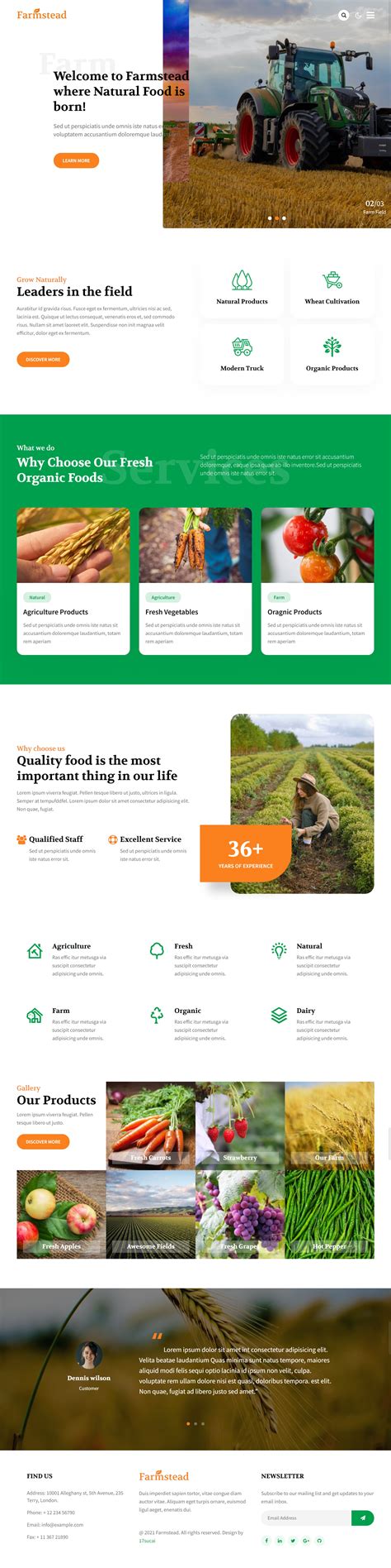 养殖农产品企业网站HTML静态模板 - 静态HTML模版 - 站长图库