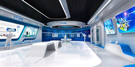 现代科技风企业展厅装修案例-杭州众策装饰装修公司