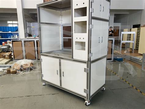铝型材文件柜-青岛铝合金柜体-铝型材框架-瑞鑫源铝业