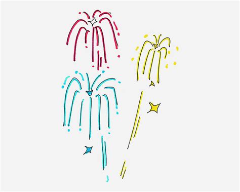 4岁儿童简笔画大全 色彩烟花怎么画简单又好看💛巧艺网