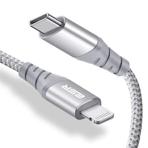 ESR USB-C to Lightning Cable, 6.5 ft (2 m), MFi-Certified, PD Fast ...