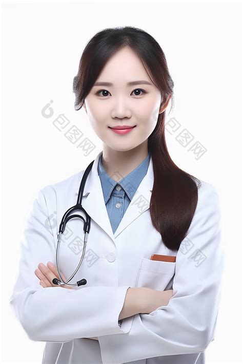 年轻的女医生半身肖像照治疗年轻的女性图片-包图网