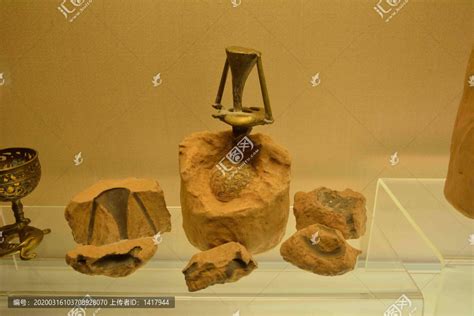 失蜡法铸造过程示意模型之一,文物考古,文化艺术,摄影素材,汇图网www.huitu.com