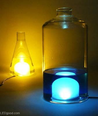 实验光的颜色——LED发光玻璃瓶(组图) - 家居装修知识网