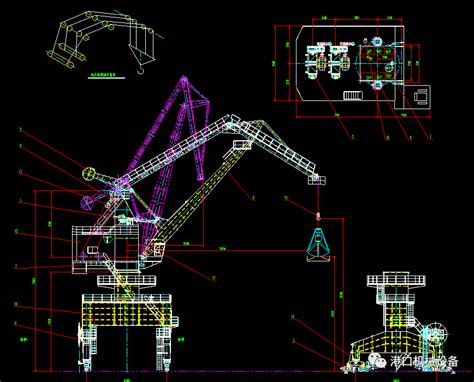 42t-33m门座式起重机整体与平衡梁结构参数化设计(含CAD图,SolidWorks三维图||机械机电