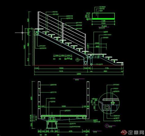 楼梯的立面和详设计CAD图