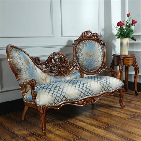 欧式雕花贵妃椅 奢华软皮美人椅 客厅卧室躺椅_06#美人椅_产品 ...
