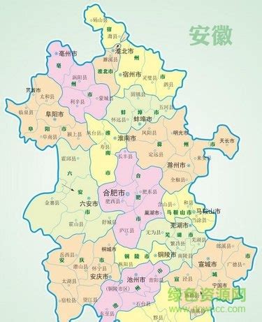 安徽地图简图 - 安徽省地图 - 地理教师网