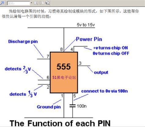 555定时器功能介绍 引脚图 内部结构 及最简单的555定时器振荡电路 - 模拟数字电子技术