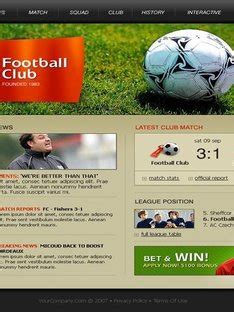 足球俱乐部HTML5网站模板_站长素材
