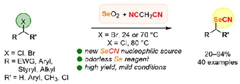二氧化硒和丙二腈的亲核硒氰化反应,Synthesis - X-MOL