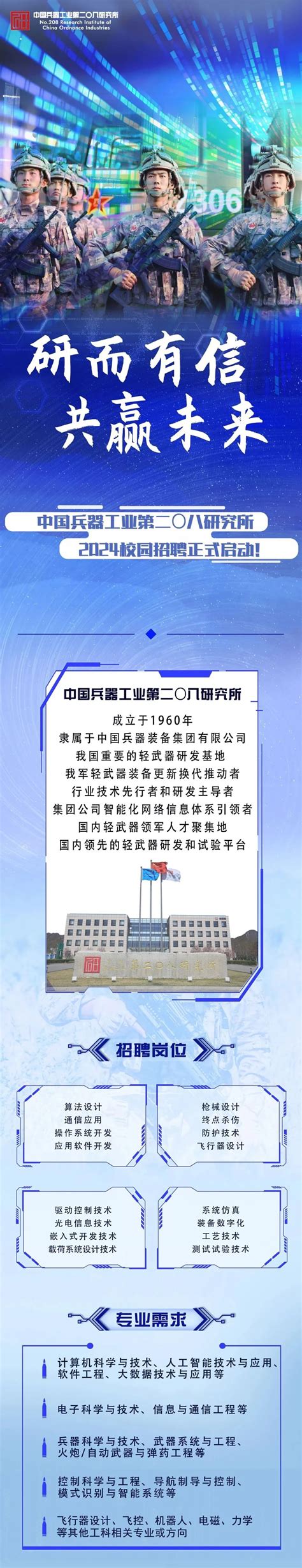 中国兵器二〇八所2024校园招聘正式启动－国务院国有资产监督管理委员会