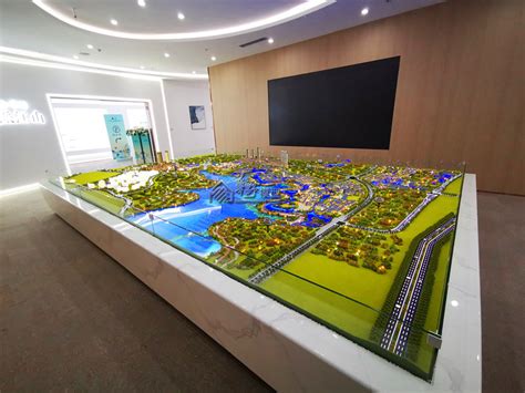 湖北咸宁梓山湖·长岛未来城规划沙盘模型 - 规划模型 - 华野