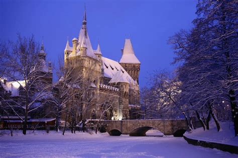 冬天,城市,匈牙利布达佩斯,城堡4K风景壁纸-千叶网