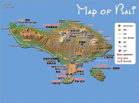 巴厘岛旅游地图-云景点