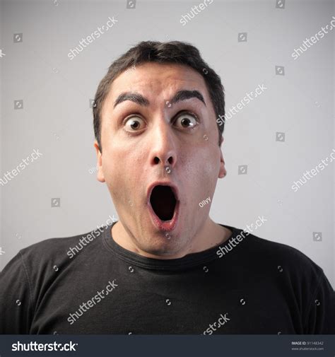 Man Astonished Expression Stock Photo 91148342 - Shutterstock