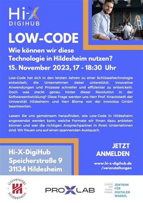 3. Low Code-Symposium im Hi-X-DigiHub 2023 | ZENTRUM FÜR DIGITALEN WANDEL | CENTER FOR DIGITAL ...
