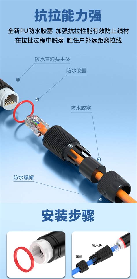 网络直通头RJ45网线连接器宽带信号转接口双通水晶头对接头延长器-淘宝网