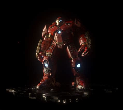 强大的钢铁侠反浩克战甲漫威电影超级英雄图片免抠素材 - 设计盒子